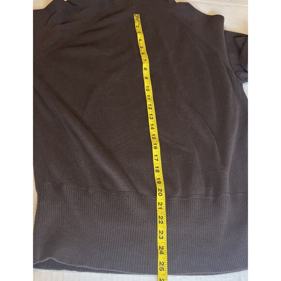 Cato Women’s XL Chocolate Brown Sweater Hood Kangaroo Pocket Cotton Blue Argyle - Picture 10 of 10